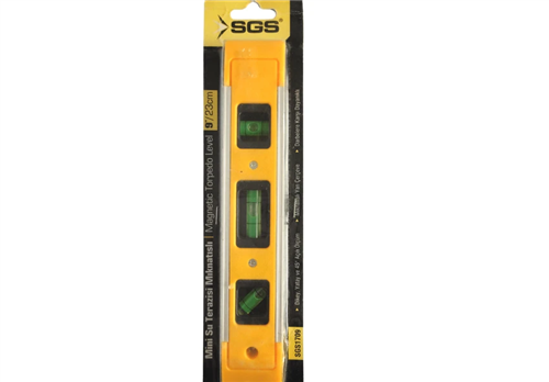 SGS ALÜMİNYUM MIKNATISLI SU TERAZİSİ MİNİ 23 CM